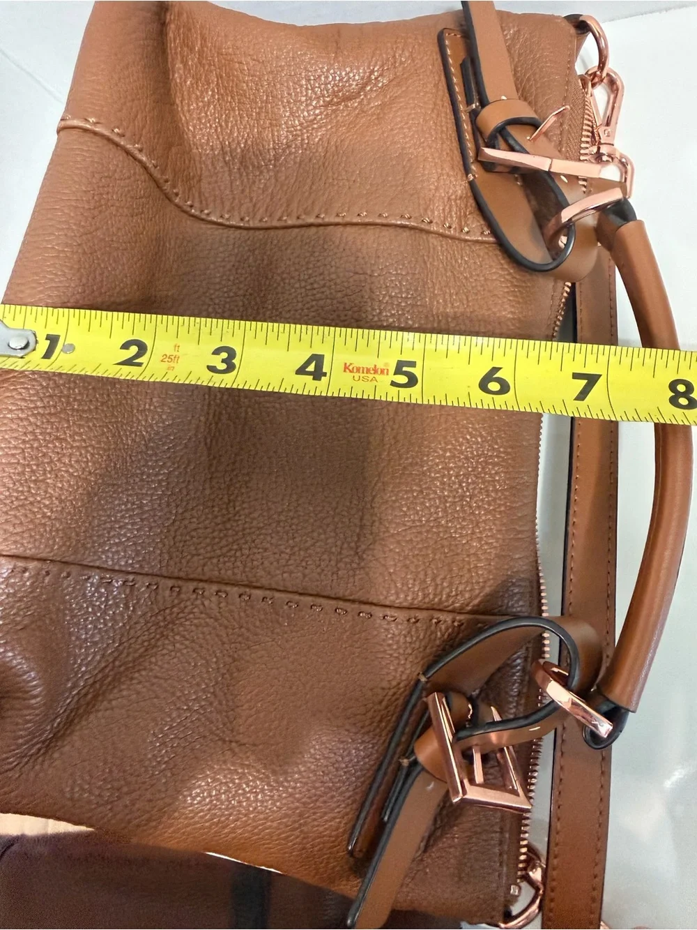 Ted Baker Classic Women's Top-Handle Leather Tote in Cognac